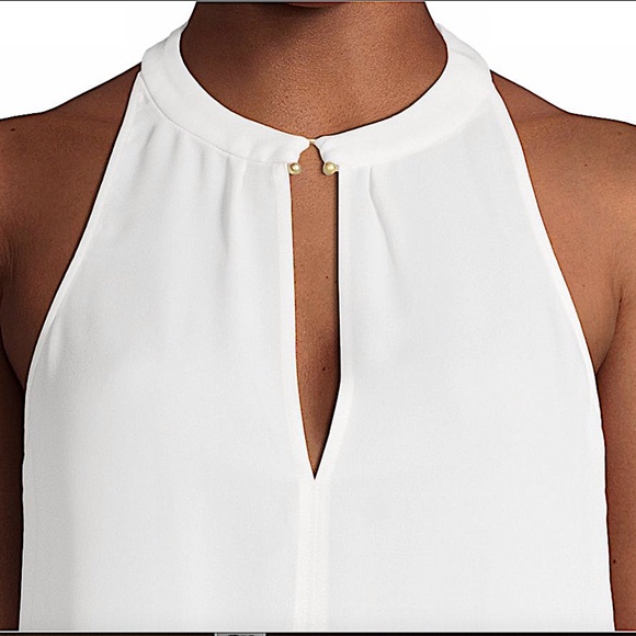 A.L.C. Moran Keyhole Sleeveless Silk Top off white - Picture 5 of 14